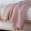 Kitchen & Dining | Soft Furnishings | Powder Pink Knitted Throw