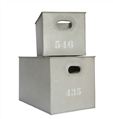Vintage Industrial Style Zinc Boxes - Set of 3