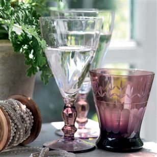 Gifts | Vases and Bud Vases | Hand Made Plum Wine Glasses - Set of 2