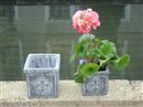 Bath & Beauty | Vases and Planters | Fleur-de-Lis Flower Pots - 3 Small
