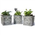 Fleur-de-Lis Flower Pots - 3 Small