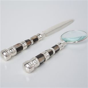 All Products | Blues & greys | Letter Opener and Magnifying Glass Set