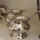 Silver sugar and creamer set