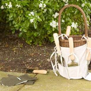 Kitchen & Dining | The Garden & Outdoors | Wicker Basket With Gardening Tools