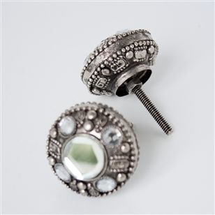 Kitchen & Dining | Hardware and Knobs | Silver And Crystal Decorative Drawer Knobs