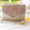 Kitchen & Dining | Bathroom | Quilted Cream Wash Bag With Gold dots