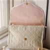 Kitchen & Dining | Bathroom | Quilted Cream Wash Bag With Gold dots