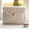 Kitchen & Dining | Bathroom | Quilted Cream Wash Bag With Gold dots