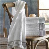 Bath Towel with Linen Trim