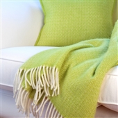 Pistachio Green Wool Throw 