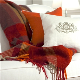 Bedroom | Throw Blankets | Luxury Patterned Wool Throw