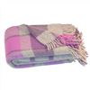 Living Room | Sofa Throws & Blankets | Check Wool Throw In Mauve And Lollypop Pink