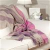 Living Room | Sofa Throws & Blankets | Check Wool Throw In Mauve And Lollypop Pink