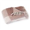 Living Room | Sofa Throws & Blankets | Neutral Check Wool Throw with Fringing