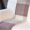 Living Room | Sofa Throws & Blankets | Neutral Check Wool Throw with Fringing