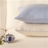 Lilac Blue & Oatmeal Linen Cushion Covers