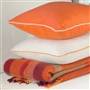 Living Room | Scatter Cushions | Red/Orange Linen Cushion Covers With Piping