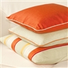 Living Room | Scatter Cushions | Red/Orange Linen Cushion Covers With Piping