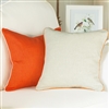 Living Room | Scatter Cushions | Red/Orange Linen Cushion Covers With Piping