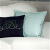 Living Room | Scatter Cushions | Navy Cushion With Metallic Monogram Motif