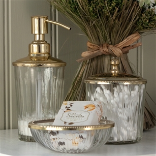 Clear Glass Lotion Dispenser In Silver Or Gold Jodie Byrne