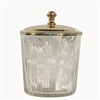 Bath & Beauty | Countertop Accessories | Clear Glass Storage Jar With Silver Or Gold Lid