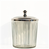 Bath & Beauty | Countertop Accessories | Clear Glass Storage Jar With Silver Or Gold Lid