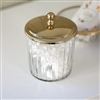 Bath & Beauty | Countertop Accessories | Clear Glass Storage Jar With Silver Or Gold Lid