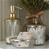 Bath & Beauty | Countertop Accessories | Clear Glass Storage Jar With Silver Or Gold Lid