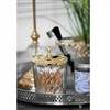 Bath & Beauty | Countertop Accessories | Clear Glass Storage Jar With Silver Or Gold Lid