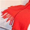 Living Room | Sofa Throws & Blankets | Luxury Red Wool Throw With Fringing