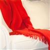 Living Room | Sofa Throws & Blankets | Luxury Red Wool Throw With Fringing