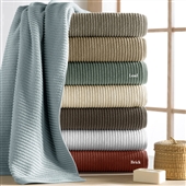 The Kensington Ribbed Bath Towel Collection 