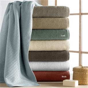 Bath & Beauty | Bath Towels | The Kensington Ribbed Bath Towel Collection