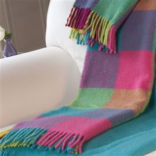 Bedroom | Throw Blankets | Candy Coloured Wool Throw