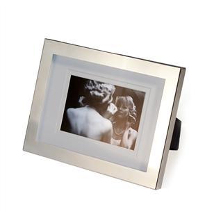 Bedroom | Picture Frames | Small Silver Picture Frame With Double Mount