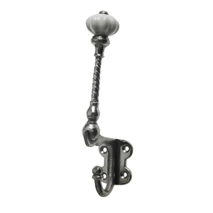 Bedroom | Hooks & Knobs | Vintage Silver Coat Hook