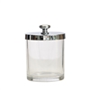 Bath & Beauty | Countertop Accessories | Glass Storage Jar With Silver Lid
