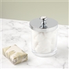 Bath & Beauty | Countertop Accessories | Glass Storage Jar With Silver Lid