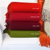 Wool Throws With Fringing