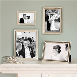 Bedroom | Picture Frames | X SMALL Beaded Silver Picture Frame