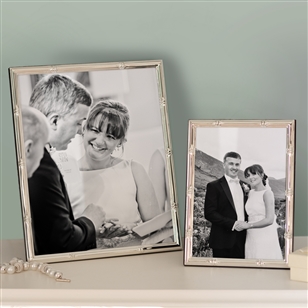 Bedroom | Picture Frames | SMALL Bamboo Silver Plated Picture Frame