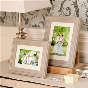 Bedroom | Picture Frames | LARGE Whitewash Wood Grey Picture Frame