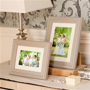 Bedroom | Picture Frames | SMALL Whitewash Wood Grey Picture Frame