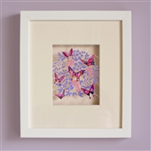 Framed Artwork Of Vibrant Butterflies