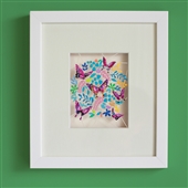 Framed Artwork Of Vibrant Butterflies