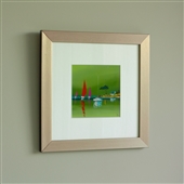 Framed Green Sailing Print 