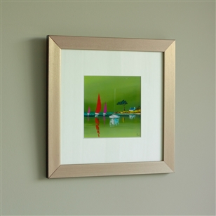 Bedroom | Artwork & Wall Decor | Framed Green Sailing Print
