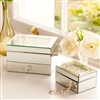 Bedroom | Jewellery Storage | Set of Pearl Topped Mirrored Jewellery Boxes