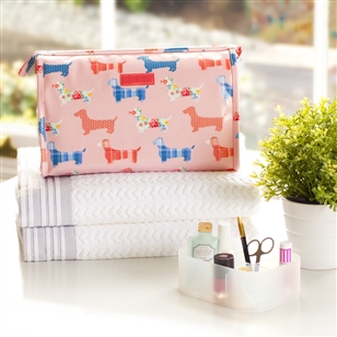 Bath & Beauty | Totes & Wash Bags | Dachshund Wash Bag in Pink